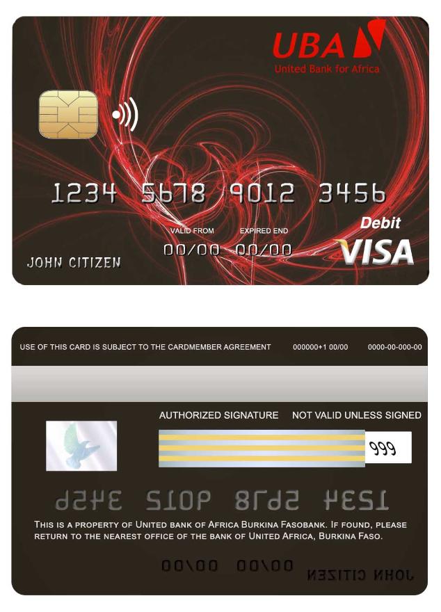 Burkina Faso United bank Africa visa card